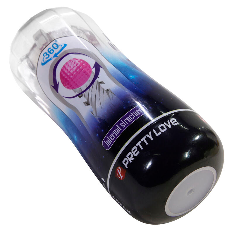 PRETTY LOVE  - COUPE DE MASTURBATION TEXTURÉE À 360° TRANSPARENTE