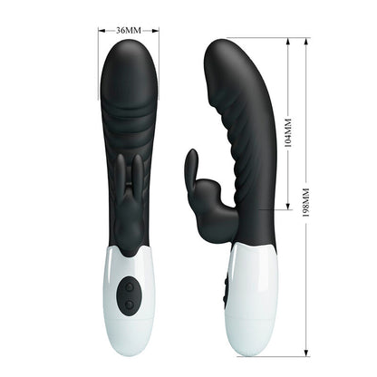 PRETTY LOVE - VIBRATEUR LAPIN NAUGHTY BUNNY 30 FONCTIONS NOIR