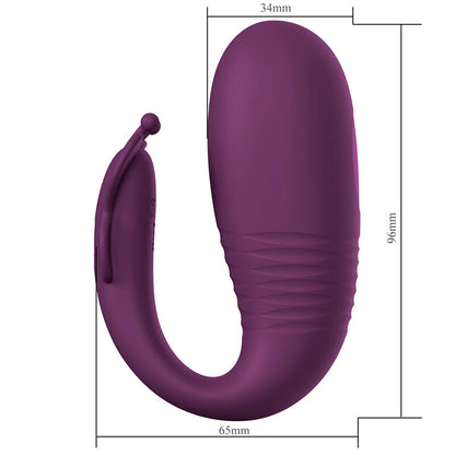 PRETTY LOVE - VIBRATEUR ŒUF À PROFONDEUR KLAY CONTRÔLÉ PAR APPLICATION VIOLET