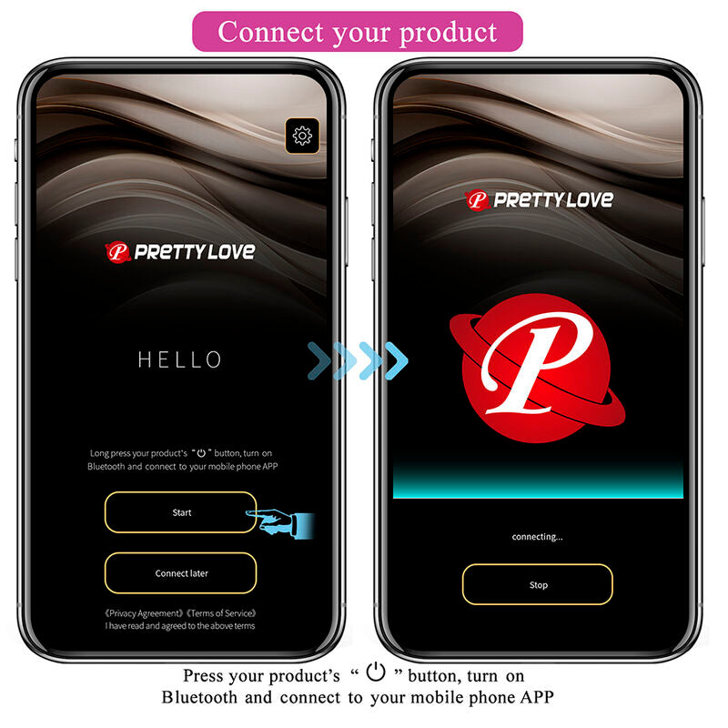PRETTY LOVE - VIBRATEUR ŒUF À PROFONDEUR KLAY CONTRÔLÉ PAR APPLICATION VIOLET