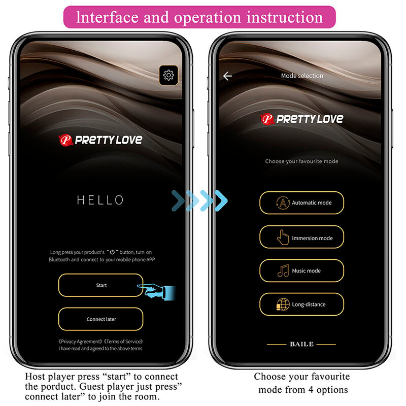 PRETTY LOVE - VIBRATEUR ŒUF À PROFONDEUR KLAY CONTRÔLÉ PAR APPLICATION VIOLET