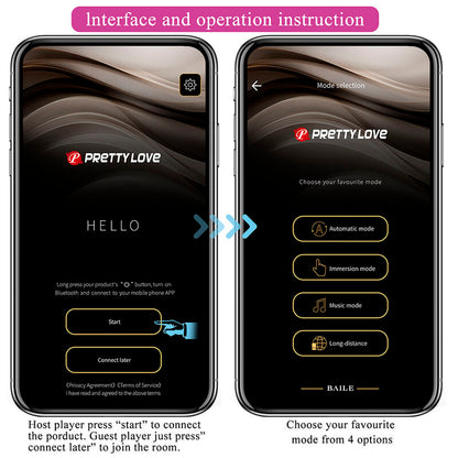 PRETTY LOVE - VIBRATEUR ŒUF À PROFONDEUR KLAY CONTRÔLÉ PAR APPLICATION VIOLET