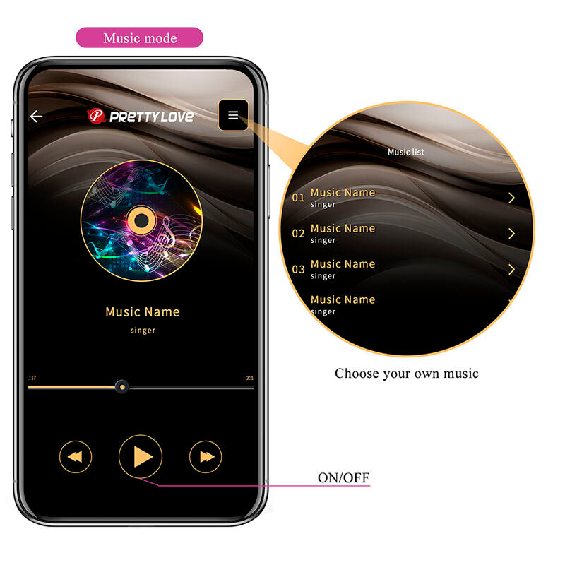 PRETTY LOVE - VIBRATEUR ŒUF À PROFONDEUR KLAY CONTRÔLÉ PAR APPLICATION VIOLET