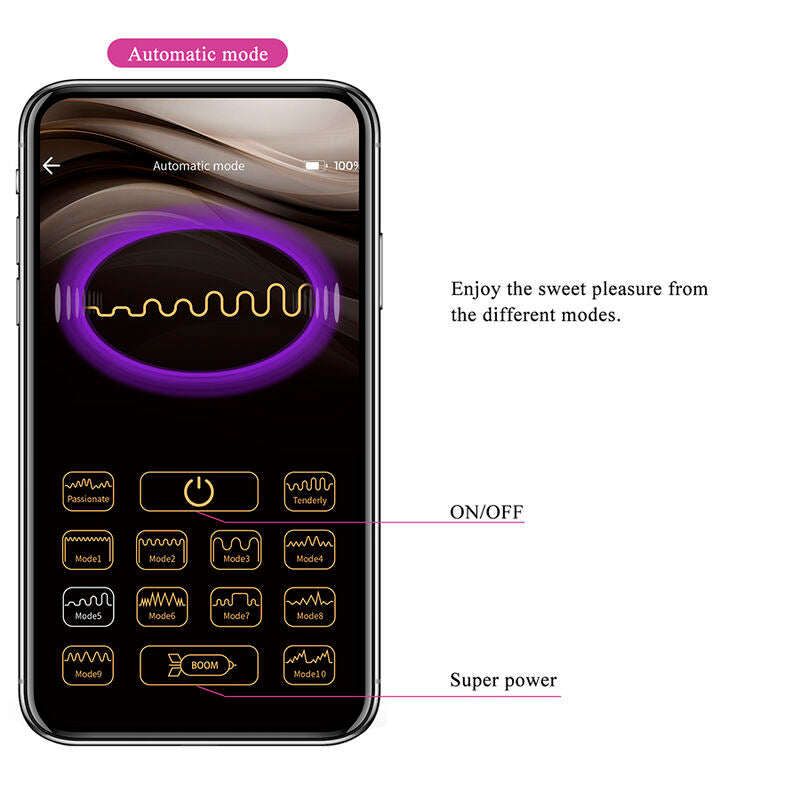 PRETTY LOVE - VIBRATEUR ŒUF À PROFONDEUR KLAY CONTRÔLÉ PAR APPLICATION VIOLET