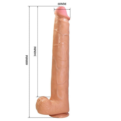 PRETTY LOVE - RAEL GODEMICHET RÉALISTE FLEXIBLE AVEC VENTOUSE 40 CM -Ø- 6 CM MARRON