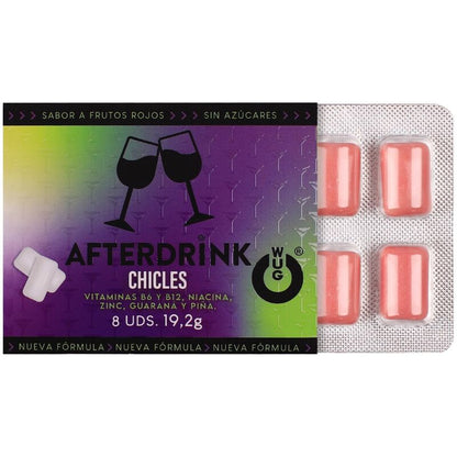 WUG After Drink – Le chewing-gum fonctionnel qui vous aide à retrouver de l'énergie après une soirée. Plaquette de 8 unités