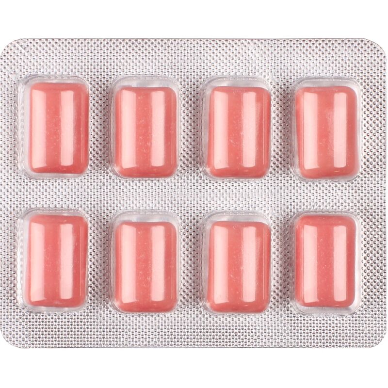 WUG Climax - Chewing-gum fonctionnel à base de maca, de damiana et de ginseng pour stimuler le désir et la vitalité intime. Plaquette thermoformée de 8 unités.