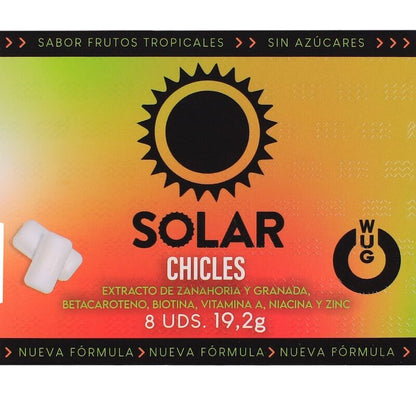 WUG Solar – Le chewing-gum qui prépare votre peau au soleil. Plaquette de 8 unités