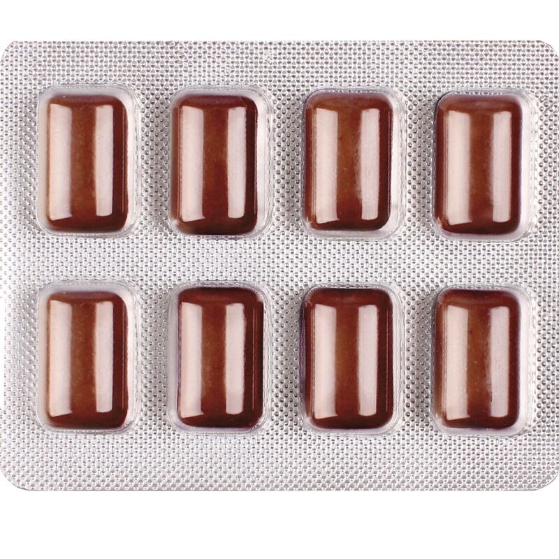 WUG Power Up - Chewing-gum énergisant pour la concentration et l'endurance - Plaquette thermoformée de 8 unités