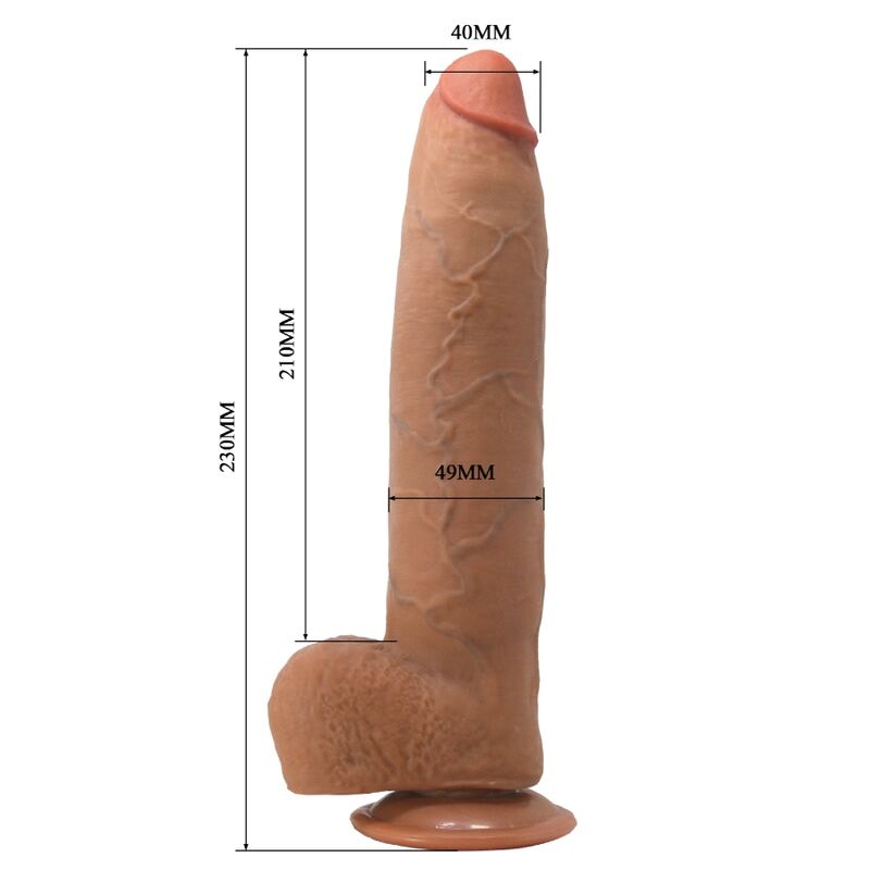 PRETTY LOVE - EVANDER GODEMICHET RÉALISTE FLEXIBLE AVEC VENTOUSE 23 CM -Ø- 4.9 CM