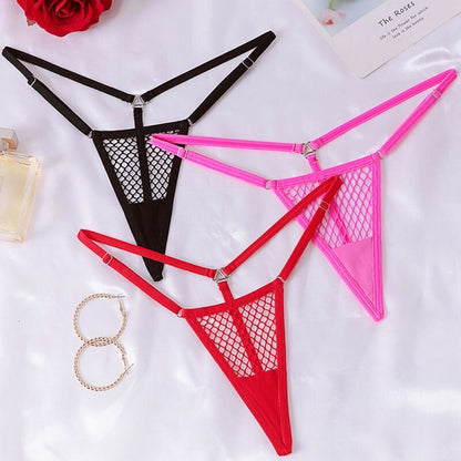 CHILIROSE - CR 4856 MICRO STRING REJILLA ROSE FLUO L/XL