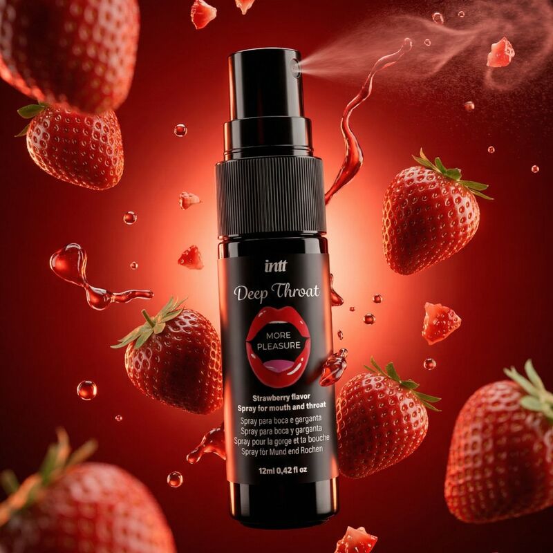 INTT - SPRAY ORAL POUR PLUS DE PLAISIR ET DE GORGE PROFONDE, SAVEUR FRAISE