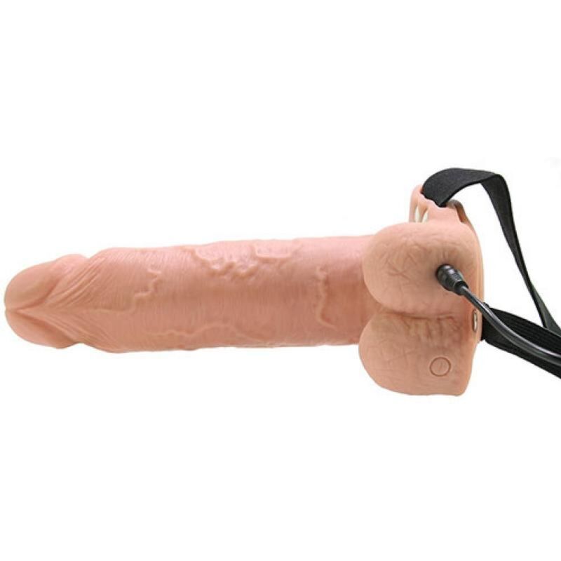 FETISH FANTASY SERIES - GODEMICHET VIBRANT Creux RÉALISTE AVEC BOULES 17,8 CM