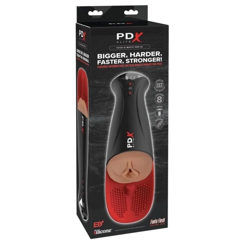 PDX ELITE - FAP-O-MATIC PRO XL, masturbateur vibrant automatique, marron, 34,9 cm