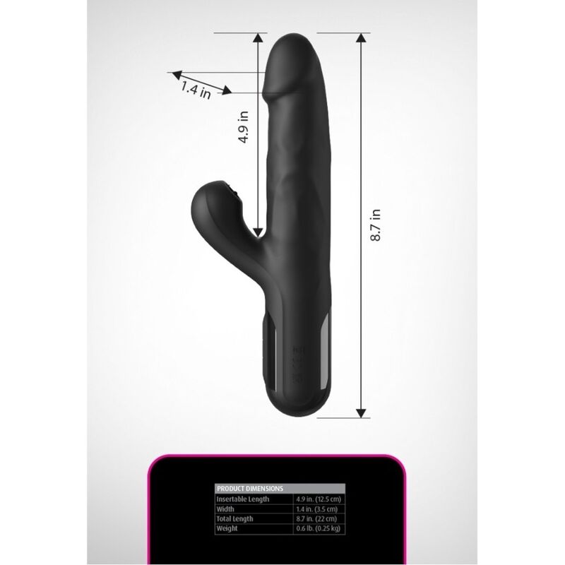 FETISH FANTASY SERIES - VIBRATEUR LAPIN EN SILICONE SONIX NOIR