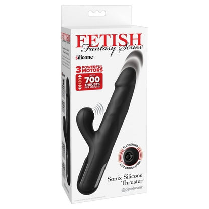 FETISH FANTASY SERIES - VIBRATEUR LAPIN EN SILICONE SONIX NOIR