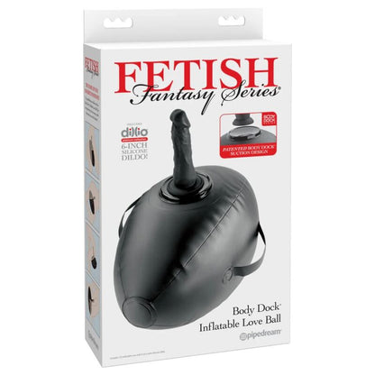 FETISH FANTASY SERIES - BODY DOCK BOULE GONFLABLE AVEC GODEMICHET NOIR 41,9 CM