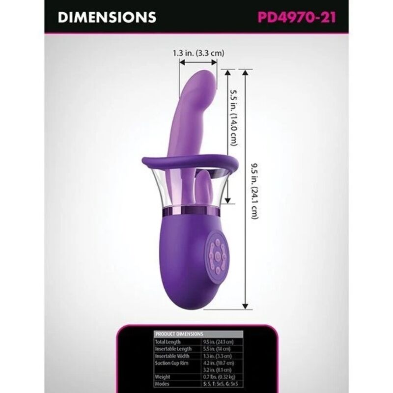 FANTASY FOR HER - VIBRATEUR LAPIN PRO PLUS ULTIMATE PLEASURE VIOLET 20,3 CM