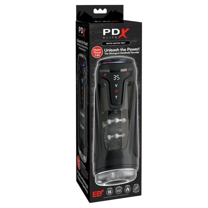 PDX ELITE - MOTO-BATOR PRO MASTURBATEUR À POUSSE AUTOMATIQUE VIBRANT ET CHAUFFANT 26,5 CM