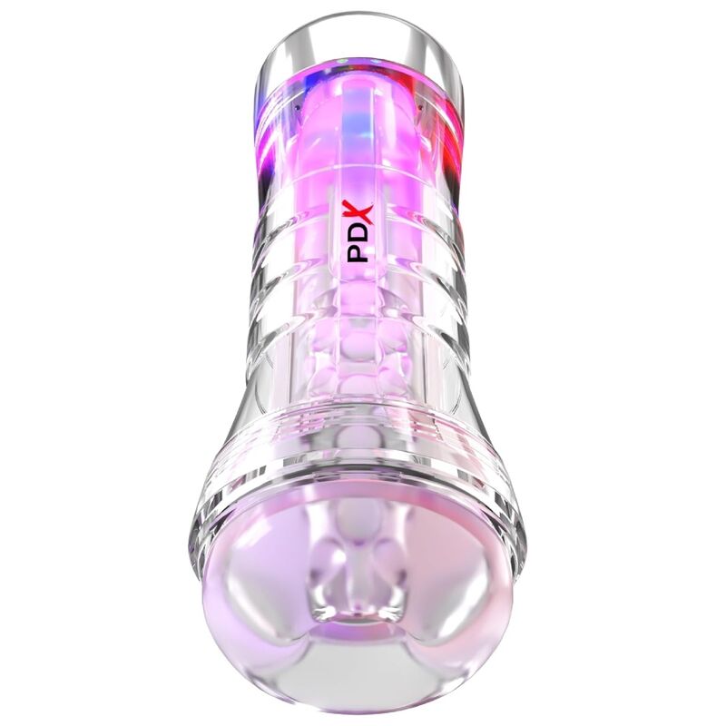 PDX ELITE - VIEWTUBE XXL LED TRANSPARENT STROKER 27,3 CM