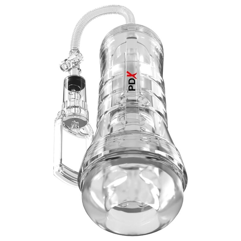 PDX ELITE - VIEWTUBE VAC XXL MANGE TRANSPARENTE AVEC POMPE D'ASPIRATION 27,3 CM
