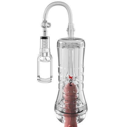 PDX ELITE - VIEWTUBE VAC XXL MANGE TRANSPARENTE AVEC POMPE D'ASPIRATION 27,3 CM