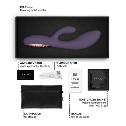 LELO - INA THRUST RABBIT VIBRATEUR À POUSSÉE VIOLET