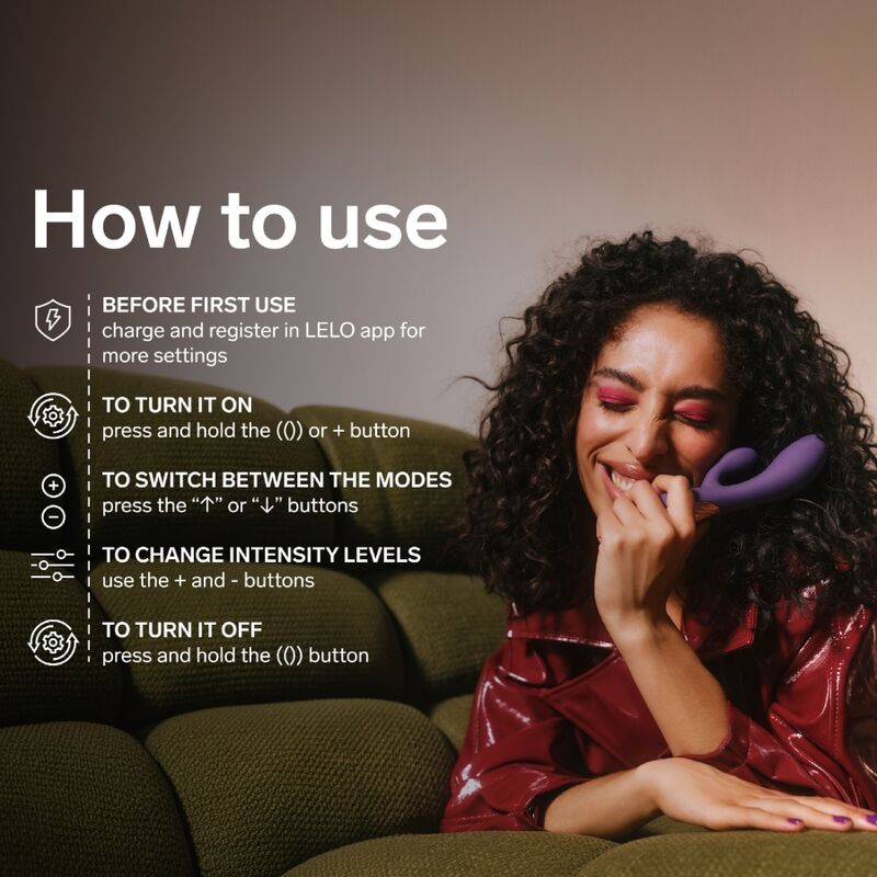 LELO - INA THRUST RABBIT VIBRATEUR À POUSSÉE VIOLET
