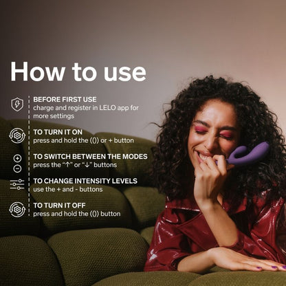 LELO - INA THRUST RABBIT VIBRATEUR À POUSSÉE VIOLET