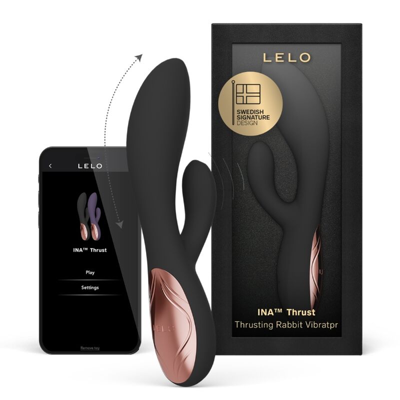 LELO - INA THRUST RABBIT VIBRATEUR À POUSSÉE NOIR