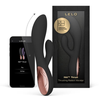 LELO - INA THRUST RABBIT VIBRATEUR À POUSSÉE NOIR