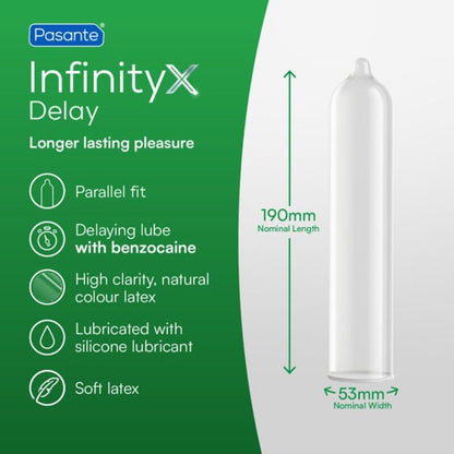 PASANTE - PRÉSERVATIFS DELAY INFINITY 12 UNITÉS