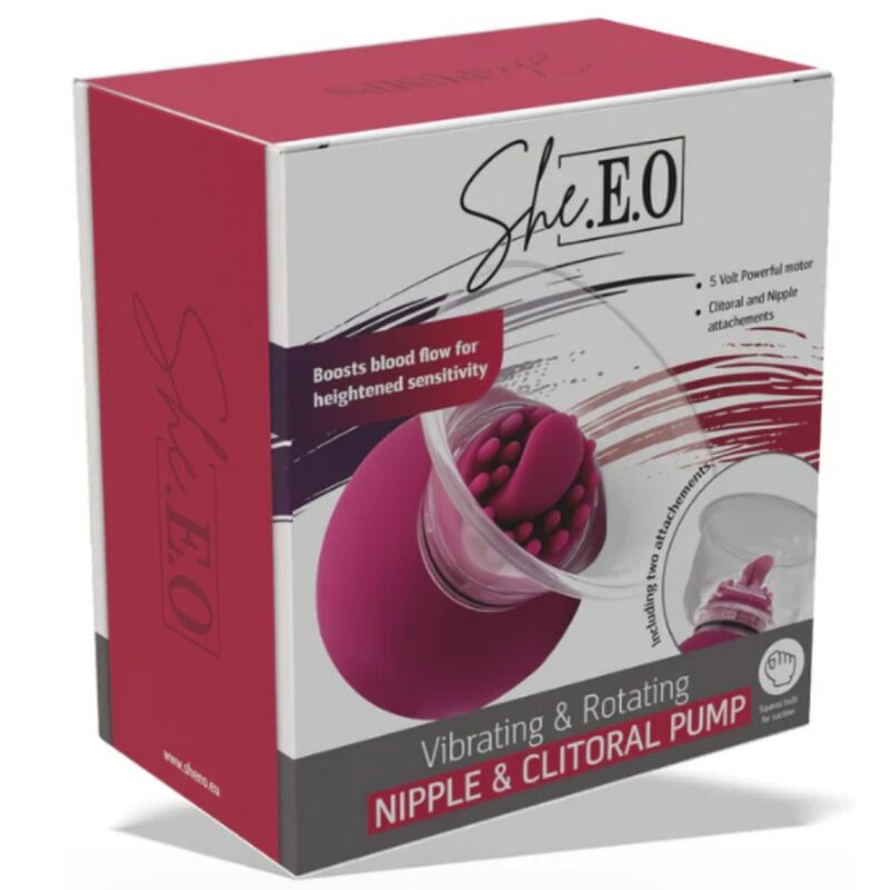 SHE.E.O - POMPE VIBRANTE ET ROTATIVE POUR LES TÉTONS ET LE CLITORIS