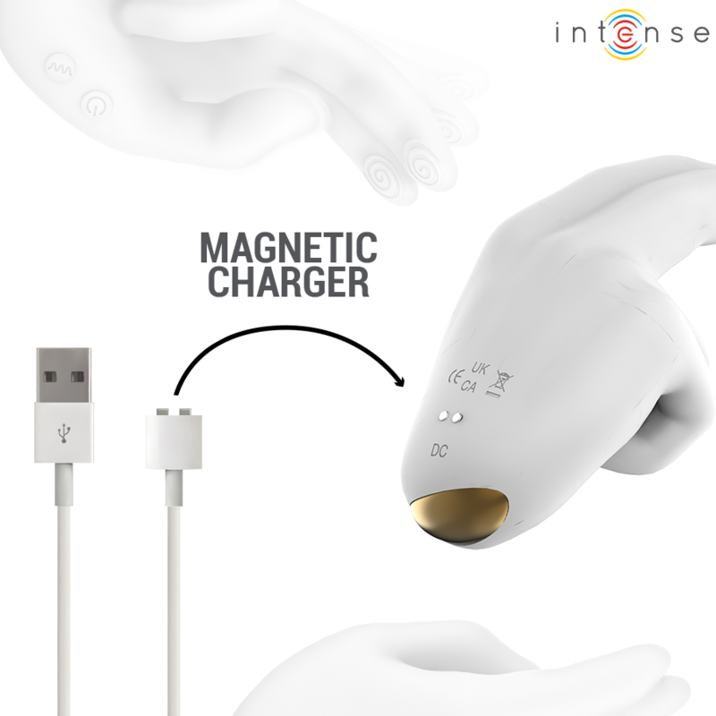 INTENSE - JIMMY STIMULATEUR MULTIFONCTION EN FORME DE MAIN AVEC VIBRATION ET CHALEUR