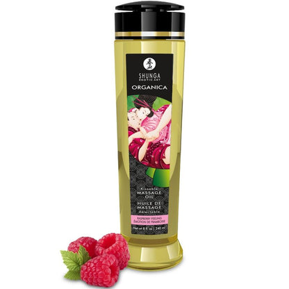 SHUNGA - HUILE DE MASSAGE BIO À LA FRAMBOISE 240 ML