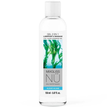 MIXGLISS - GEL LUBRIFIANT ET DE MASSAGE 2 EN 1 À BASE D'EAU, ALGUES NURU, 150 ML