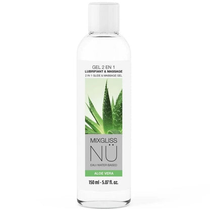 MIXGLISS - GEL LUBRIFIANT ET DE MASSAGE 2 EN 1 À BASE D'EAU NURU À L'ALOE VERA 150 ML
