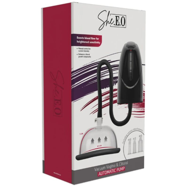 SHE.E.O - POMPE À VIDE AUTOMATIQUE POUR VAGIN ET CLITORIS NOIR