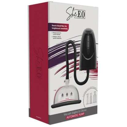 SHE.E.O - POMPE À VIDE AUTOMATIQUE POUR VAGIN ET CLITORIS NOIR