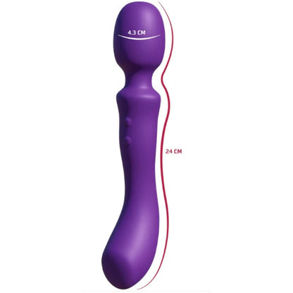 SHE.E.O - BÂTONNET DE MASSAGE VIBRANT À DOUBLE EXTRÉMITÉ VIBRANT