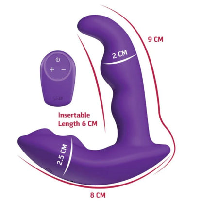 SHE.E.O - STIMULATEUR ANAL VIBRANT ROTATIF AVEC TÉLÉCOMMANDE VIOLET