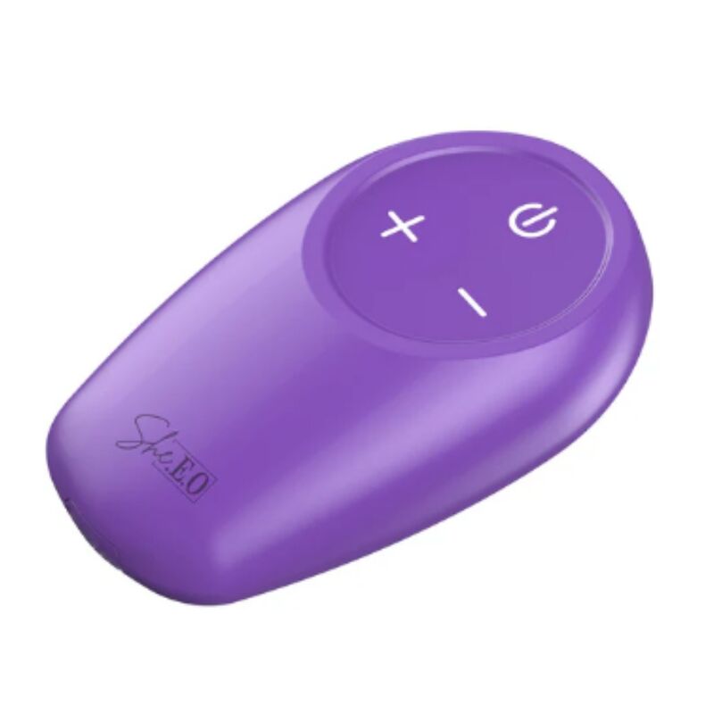 SHE.E.O - STIMULATEUR ANAL VIBRANT ROTATIF AVEC TÉLÉCOMMANDE VIOLET