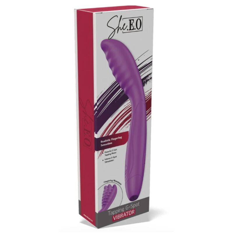 SHE.E.O - VIBRATEUR VIOLETTE À TAPOTEMENTS DU POINT G