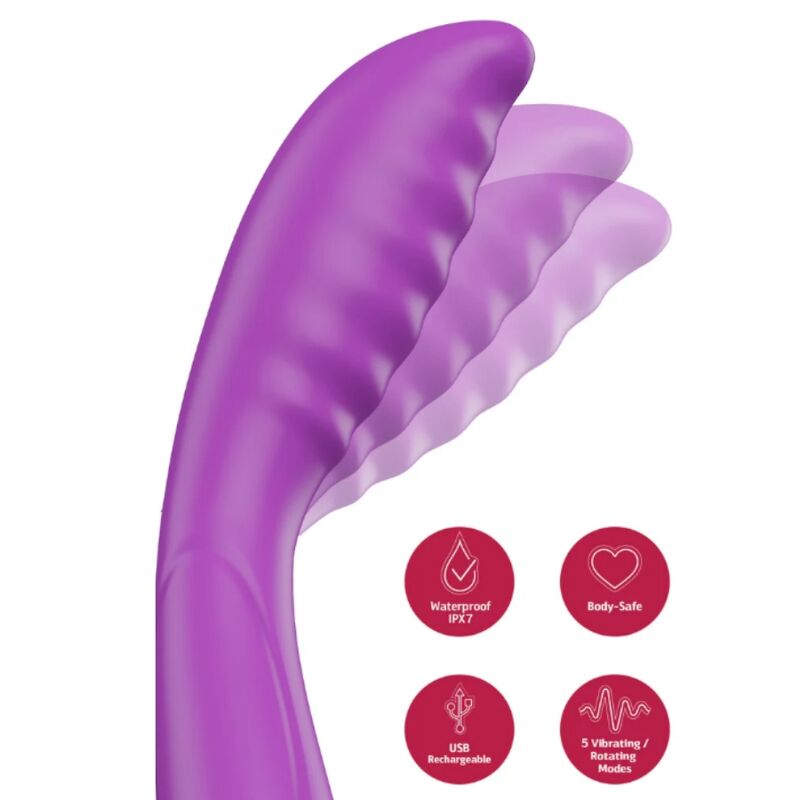 SHE.E.O - VIBRATEUR VIOLETTE À TAPOTEMENTS DU POINT G