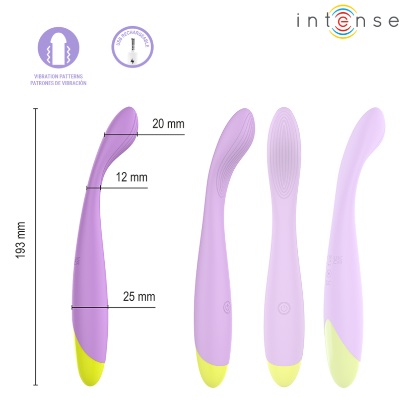 INTENSE - LUCCA STIMULATEUR DE POINT G FLEXIBLE RECHARGEABLE PAR USB