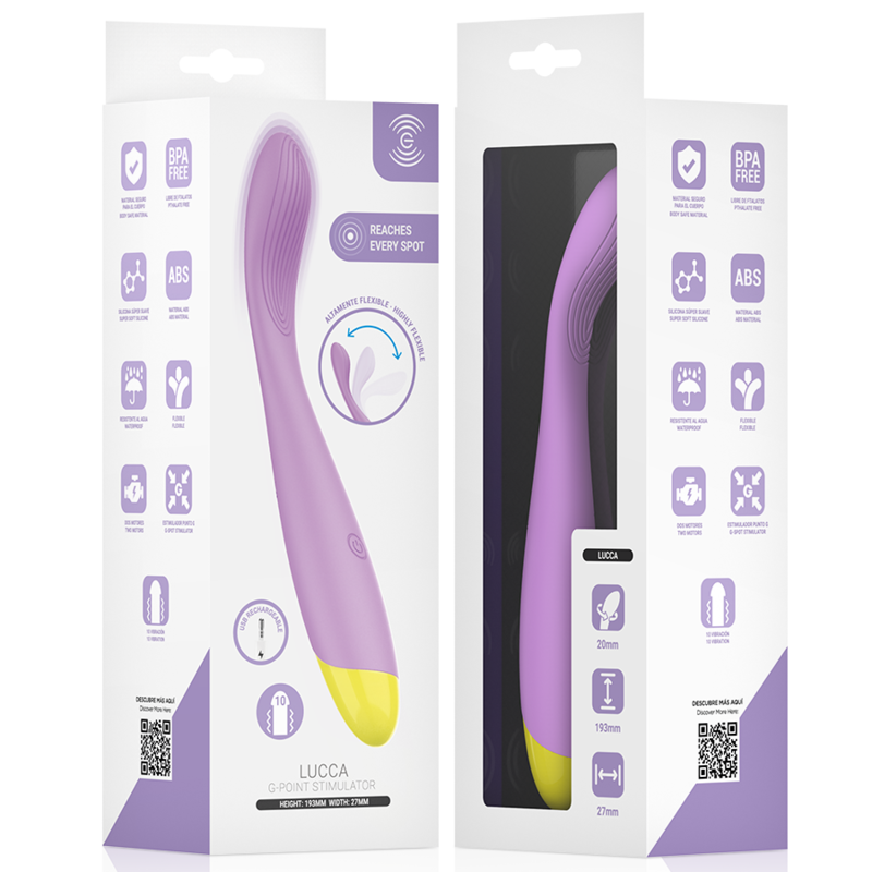 INTENSE - LUCCA STIMULATEUR DE POINT G FLEXIBLE RECHARGEABLE PAR USB