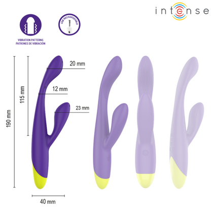 INTENSE - STIMULATEUR LAPIN RECHARGEABLE PAOLO POUR LE POINT G ET LE CLITORIS
