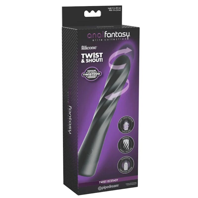 ANAL FANTASY ELITE - TWIST ECSTASY STIMULATEUR ANAL ROTATIF RECHARGEABLE
