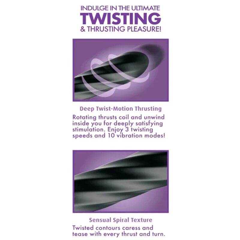 ANAL FANTASY ELITE - TWIST ECSTASY STIMULATEUR ANAL ROTATIF RECHARGEABLE