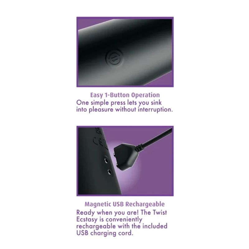ANAL FANTASY ELITE - TWIST ECSTASY STIMULATEUR ANAL ROTATIF RECHARGEABLE